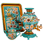 0069181 Самовар электрический "ЦВЕТЫ"5 л