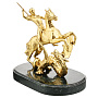 Бронзовая статуэтка с позолотой "Георгий Победоносец", фотография 2. Интернет-магазин ЛАВКА ПОДАРКОВ