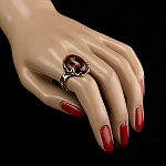 820136/5,62г  Серебро 925* КОЛЬЦО вст.Янтарь р/п