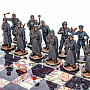 Шахматы коллекционные с фигурами из олова "Вторая Мировая война" 34х34 см, фотография 2. Интернет-магазин ЛАВКА ПОДАРКОВ