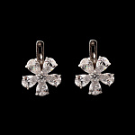 Серьги с фианитовыми вставками 4,56 гр. Серебро 925*
