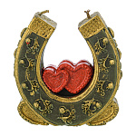 0090337 Сувенир Программная свеча "ПОДКОВА"(нат. воск.акр.краска)  10*9 см