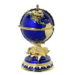 0023854 Традиции ФАБЕРЖЕ Сувенир ЯЙЦО пасх.с сюрпризом "ГЛОБУС" РС-1024