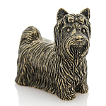 0025773 Бронза Статуэтка "ЙОРКШИРСКИЙ ТЕРЬЕР" 3,5*3,5см  (94465)