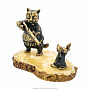 Статуэтка с янтарем "Кот стреляет в мышку", фотография 3. Интернет-магазин ЛАВКА ПОДАРКОВ