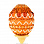 Пасхальное яйцо из янтаря с бисером "Узор 2", фотография 2. Интернет-магазин ЛАВКА ПОДАРКОВ