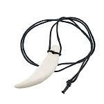 0070346 КУЛОН Клык волка,шнур кожа, 