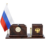 Настольный письменный набор из обсидиана