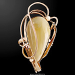 0026157/7,4г Янтарь Кольцо Золото 585* янтарь натуральный цельный 7,4г