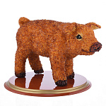 300250-НП Скульптура из Янтаря "СВИНЬЯ" 26*40*17 см