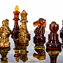 Шахматы с инкрустацией и фигурами из янтаря 28х28 см, фотография 9. Интернет-магазин ЛАВКА ПОДАРКОВ