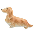 Фарфор СКУЛЬПТУРА "Такса" (стоящая)(бежевая) 11*7см