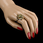 820936/7,47г  Серебро 925* КОЛЬЦО вст.Янтарь 