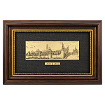 Офорт черно-белый "Васильевский спуск. Кремль" 13х22 см