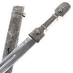 63231 Оружие сувенирное КИНЖАЛ КАВКАЗСКИЙ, ножны-металл, камень