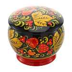 0021100 Хохлома Шкатулка (коробочка) 7*8 см (в/кат.) 12130070080