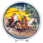 11090 Коллекционная тарелка 19см Времена года. Русская тройка. "Лето" 