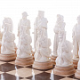 Эксклюзивные деревянные шахматы с фигурами из кости "Бородино" 45х45 см, фотография 7. Интернет-магазин ЛАВКА ПОДАРКОВ
