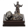 Христианская оловянная миниатюра "Св.Серафим с медведем", фотография 1. Интернет-магазин ЛАВКА ПОДАРКОВ