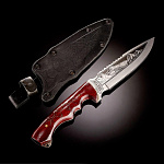 0062247 Оружие сувенирное Нож "Викинг"рук-дерево/инкрустация, ножны кожа 