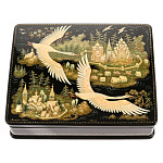 0074663 Лаковая миниатюра Шкатулка "Север" 16*13 см 94