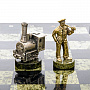 Шахматы из камня и бронзы "Железнодорожные" 42х42 см, фотография 4. Интернет-магазин ЛАВКА ПОДАРКОВ