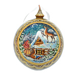 0076238 ШАР НОВОГОДНИЙ СЕРИЯ РУССКИЕ СКАЗКИ d=100 мм