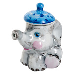 0068181/ЦВЕТ Гжель Чайник"Слоненок" коллекционный (в цвете )