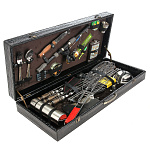 0069143/АА  ШАШЛЫЧНЫЙ НАБОР "РЫБАК"  в кожаном футляре