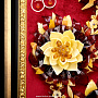 Картина янтарная "Лилии с цветами" 82х47 см, фотография 3. Интернет-магазин ЛАВКА ПОДАРКОВ