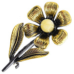 0049755/2122.4 Брошь Василек (белый)