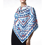  Сувенирный платок ГРЕЗЫ О ВИЗАНТИИ 90*90см состав:шелк70% вискоза30% МД НиныРучкиной