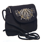 -2000356922832 Сумка "Веер" атлас (креп) Разм. 15,5*20*3 Мод. 542 Рис. 1758 п.х.с. РН116 А, (