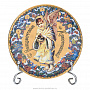 Декоративная тарелка на религиозную тематику "Ангел с птичкой", фотография 1. Интернет-магазин ЛАВКА ПОДАРКОВ