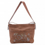 Сумка "Селена". Коричневая с вышивкой, фотография 1. Интернет-магазин ЛАВКА ПОДАРКОВ