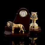 Настольные часы с оснасткой для печати "Лев" Златоуст