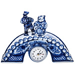 0070794 Гжель ЧАСЫ "НА МОСТУ"