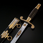 0011445 Златоуст Оружие сувенирное КОРТИК "ОФИЦЕРСКИЙ" золоченый улучшенн. отд. 
