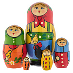 Матрешка "Традиционная с курицей" 5 мест