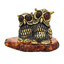 Статуэтка с янтарем "Совушки вместе навсегда", фотография 1. Интернет-магазин ЛАВКА ПОДАРКОВ