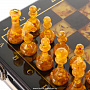 Шахматный ларец с фигурами из янтаря "Европа", фотография 4. Интернет-магазин ЛАВКА ПОДАРКОВ