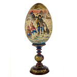 Пасхальное яйцо на подставке "Русская зима"
