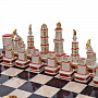 Шахматы с фигурами из фарфора "Нефтяные" 48х48 см, фотография 1. Интернет-магазин ЛАВКА ПОДАРКОВ