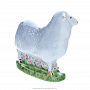 Фарфоровая статуэтка "Овца". Фарфор Вербилки, фотография 1. Интернет-магазин ЛАВКА ПОДАРКОВ