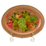 Поднос с авторской росписью "Фрукты" 30х23 см