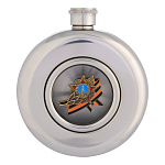 0064577/кругл-М-ОРДЕН Сувенир ФЛЯГА С СИМВОЛИКОЙ круглая малая (металл) 