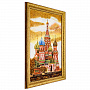 Картина янтарная "Храм Василия Блаженного" 60х80 см, фотография 1. Интернет-магазин ЛАВКА ПОДАРКОВ