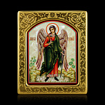 0066542-0040 Икона рукописная Ангел Хранитель перламутр 150-180 мм рама сус зол