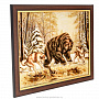 Картина янтарная "Охота на медведя" 30х40 см, фотография 2. Интернет-магазин ЛАВКА ПОДАРКОВ