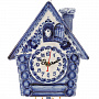 Часы настенные "Кукушка". Фарфор Гжель, фотография 1. Интернет-магазин ЛАВКА ПОДАРКОВ